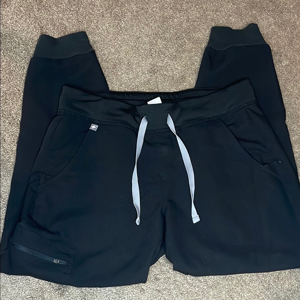 Figs Black Joggers Comfortable Athletic Bottoms